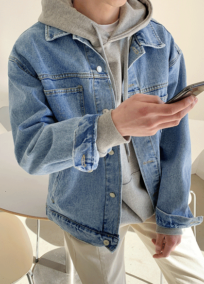 3color 룩키 Cotton denim jacket<br><font style=font-size:11px;color:#595959>1~2(95~105)<*font><br>