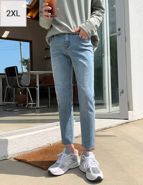 2type Margin Painting Denim Pants<br> <font style=font-size:11px;color:#595959>S~2XL(28-36)<*font><br></font>