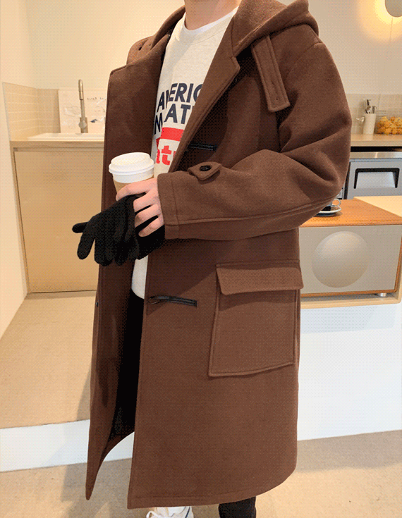 Andy Wool Duffel Long coat<br> <font style=font-size:11px;color:#595959>F size(95 to 105)<*font><br></font>