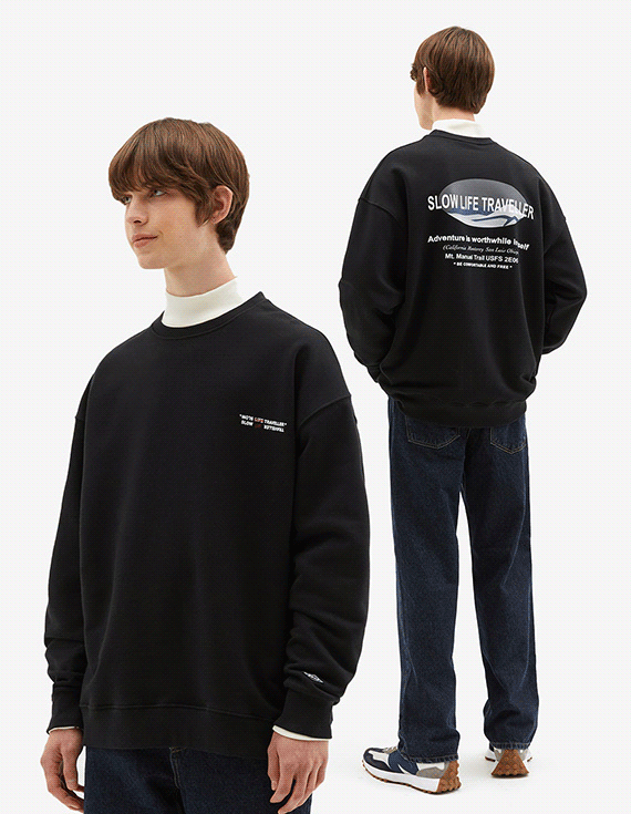 ESRF003*ESRF Sunset Mountain Printing sweatshirt