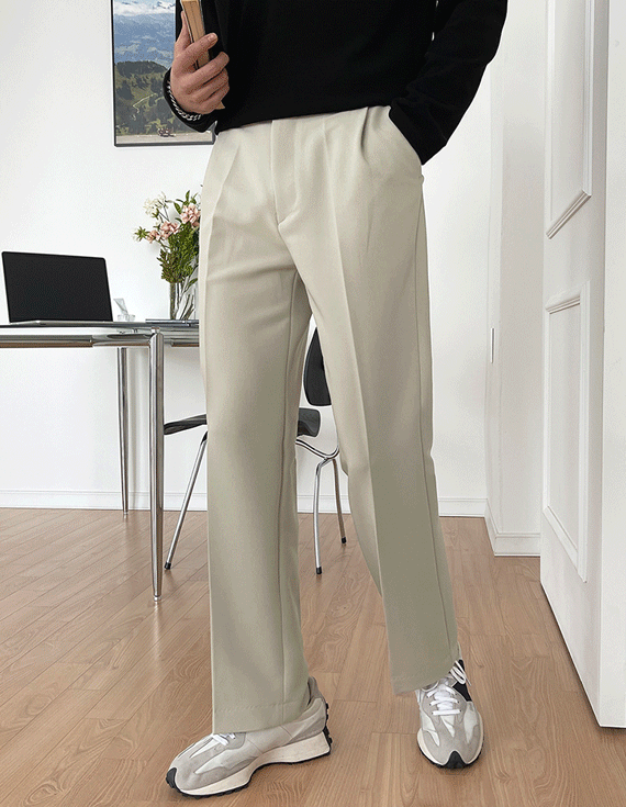 제카르 Premium 핀턱 Wide Slacks<br><font style=font-size:11px;color:#595959>.1~4(28~34)<*font><br>