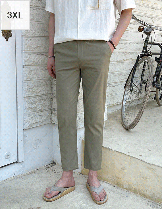 Bains Summer Cotton Banding Pants<br> <font style=font-size:11px;color:#595959>M~3XL(28~38)<*font><br></font>