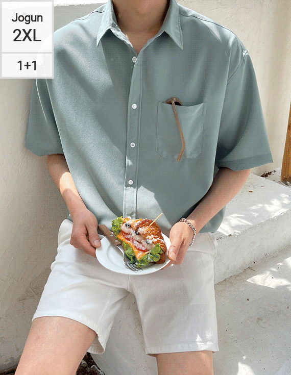 [1+1]Thanksgiving Wrinkle-Free Short-sleeve Shirt<br> <font style=font-size:11px;color:#595959>M~2XL(95 to 115)<*font><br> [OVER-FIT] <font color=#db1b1b><b>[BIG SIZE product]<*b><*font></b></font></font>