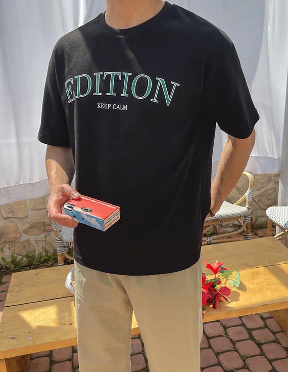 Cooldition Coloring lettering short sleeved T-shirt<br> <font style=font-size:11px;color:#595959>F size(95 to 105)<*font><br></font>