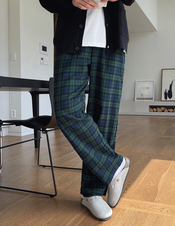 편안한 Check Banding Pants<br><font style=font-size:11px;color:#595959>F size(28~32)<*font><br>