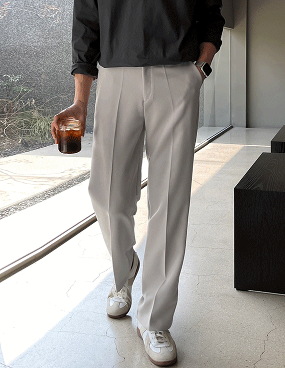 미니얼드 하프밴딩 Long Slacks<br><font style=font-size:11px;color:#595959>S~XL(28~34)<*font><br>