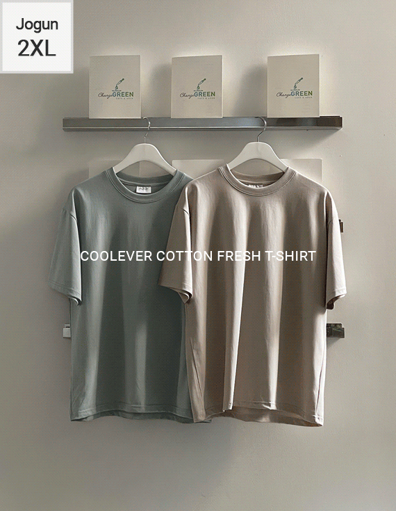 Cool Ever Cotton Fresh short sleeved T-shirt<br> <font style=font-size:11px;color:#595959>M~2XL(95~115)<*font><br></font>