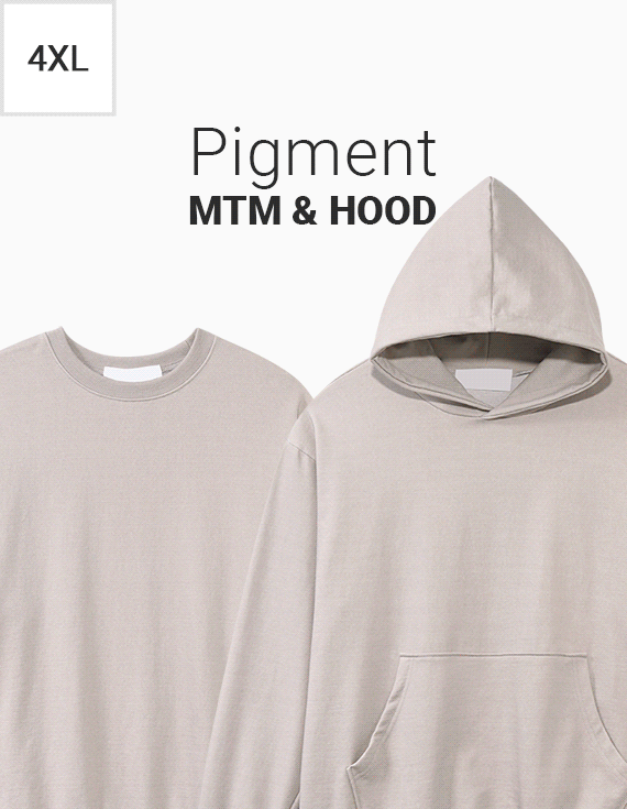 Big size Natural pigment sweatshirt&Hood<br> <font style=font-size:11px;color:#595959>XL~4XL(105~125)<*font><br></font>