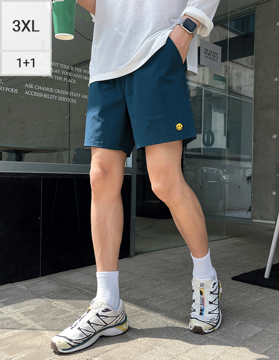 [1+1] Cool Ice Smiling Summer Shorts<br> <font style=font-size:11px;color:#595959>M~3XL(28~38)<*font><br></font>