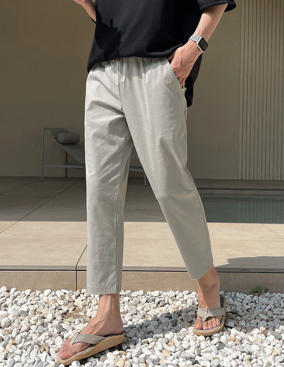 Cool 6Color Summer Linen Banding Pants<br> <font style=font-size:11px;color:#595959>M~XL(28~34)<*font><br></font>