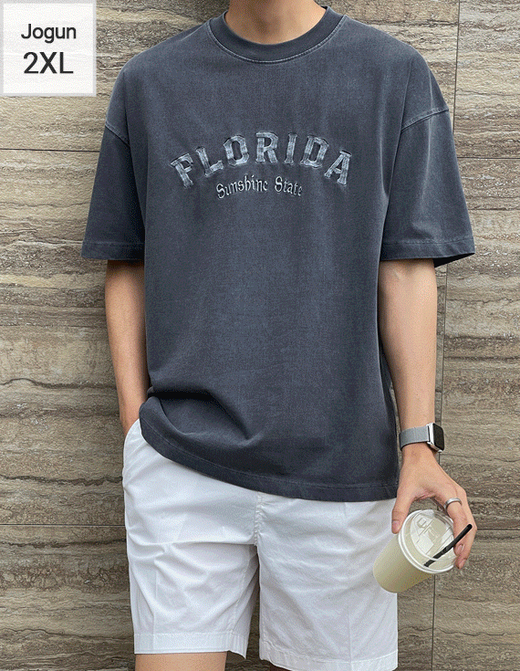 Aerocool Florida Pigment short sleeved T-shirt<br> <font style=font-size:11px;color:#595959>M~2XL(95 to 115)<*font><br> [SEMI-OVER FIT]</font>