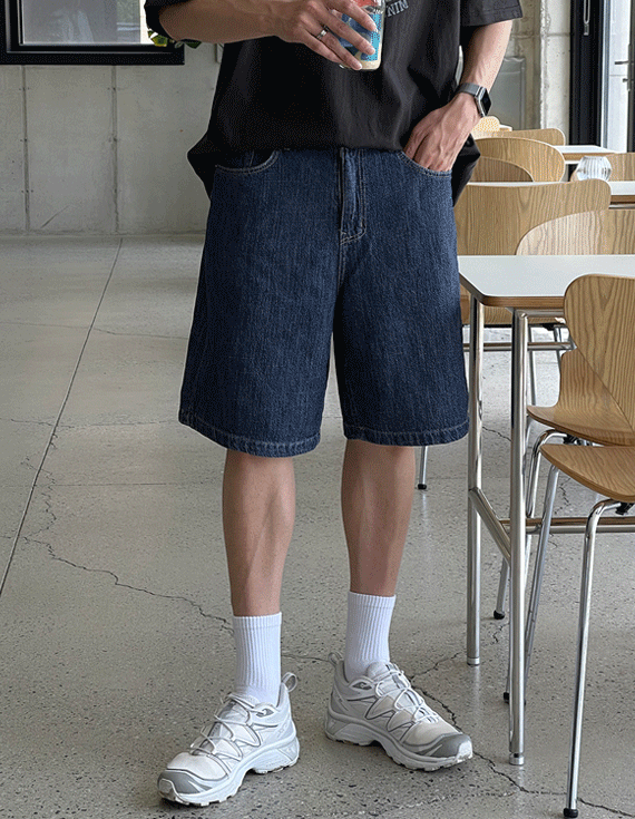 Comfortable Summer Cooling Linen Denim Shorts<br> <font style=font-size:11px;color:#595959>S~L(29~33)<*font><br></font>