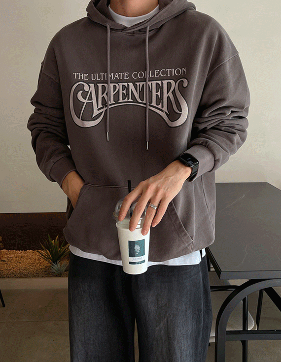 Over fit ARP 피그먼트 napping Hoodie