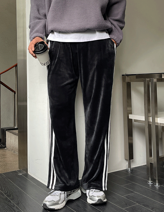 포근한 보아털 Velvet Spandex 트랙 Pants