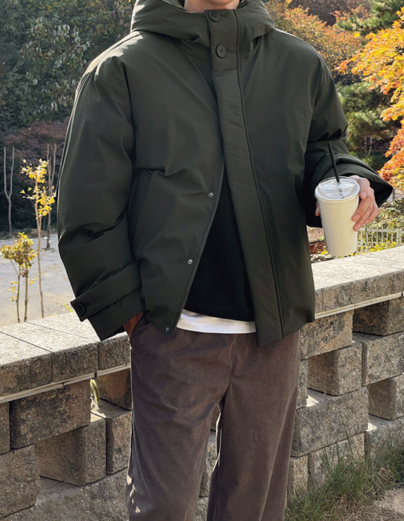 Big 오버 Highneck 웰론 Hood Padding<br><font style=font-size:11px;color:#595959>M~L(100~110)<*font><br>