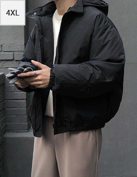 Big size Daily 탈부착 Hood Padding<br><font style=font-size:11px;color:#595959>M~4XL(95~125)<*font>