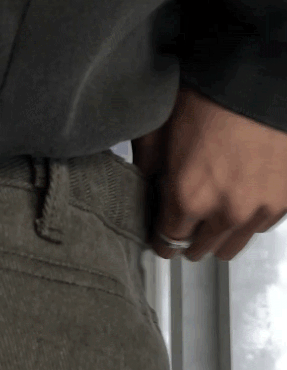 고밀도 Washing Peach napping Half-Banding Cotton Pants