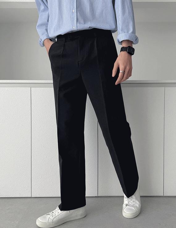 리스토링 핀턱 Wide Slacks 30054