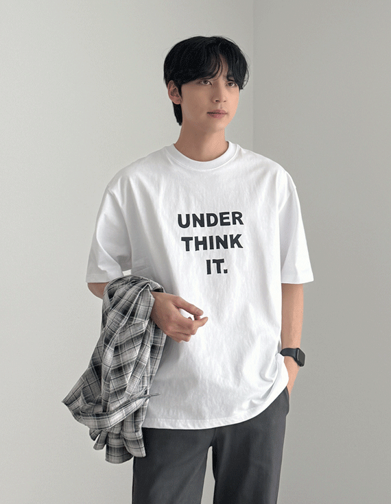 언더팅 Printing Round short sleeved T-shirt 30085