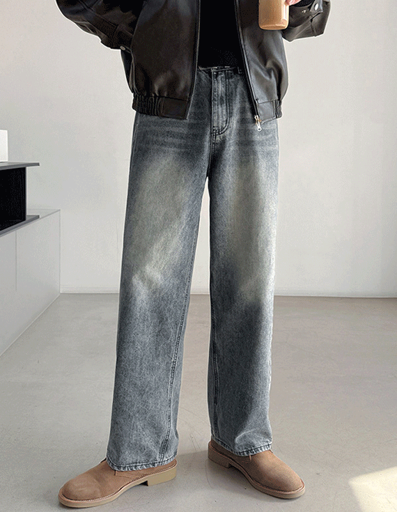 taylor vintage washing Wide Denim pants 30127