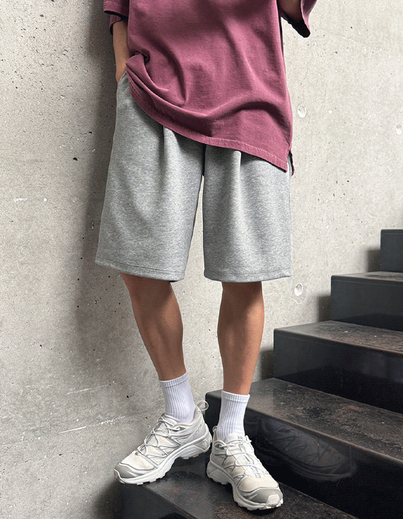 pin tuck training banding Shorts 30242