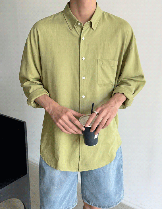 essential bio linen Long-sleeve Shirt 30313
