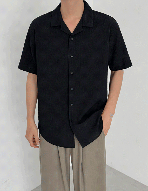 nicol open neck Short-sleeve Shirt 30345