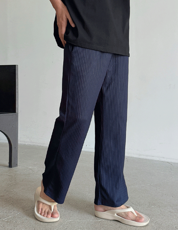 airy cheese pleats Banding Pants 30413