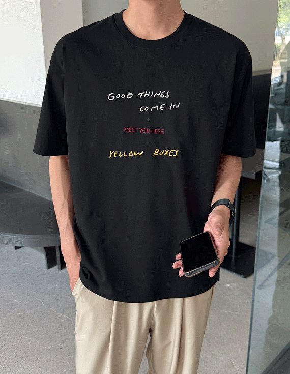 good things needlepoint short sleeved T-shirt 30418