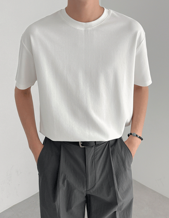 airy modal silk short sleeved T-shirt 30443