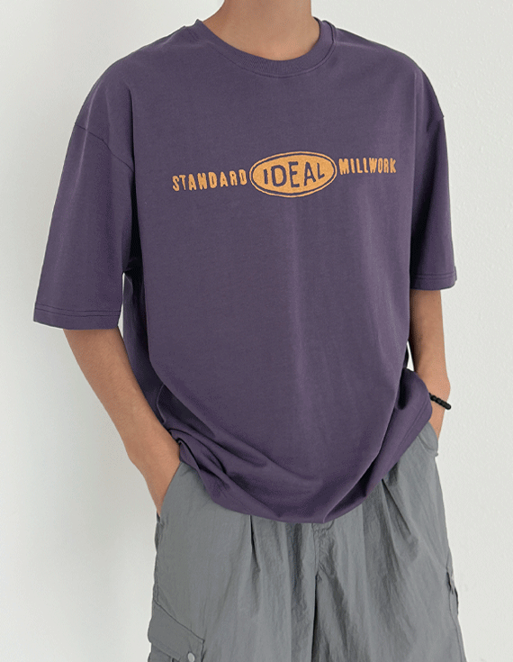 ideal crack printing short sleeved T-shirt 30444