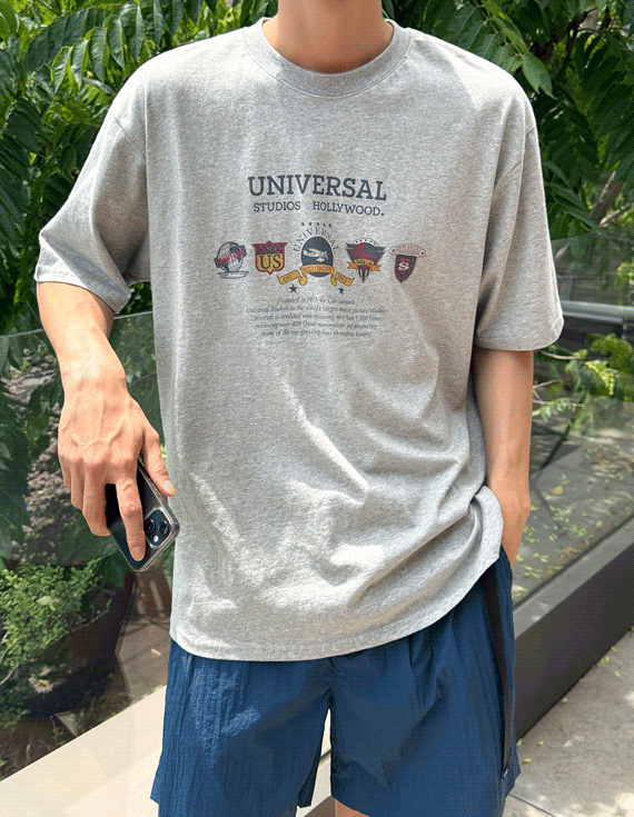 universal printing short sleeved T-shirt 30454