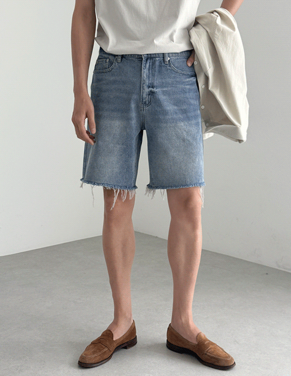 miler cutting Denim Shorts 30470
