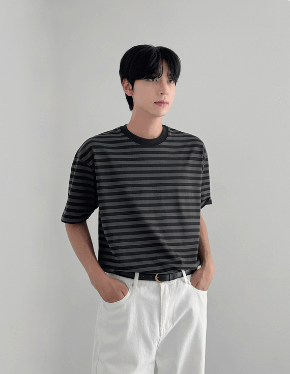 aerocool stripe pigment short sleeved T-shirt 30488