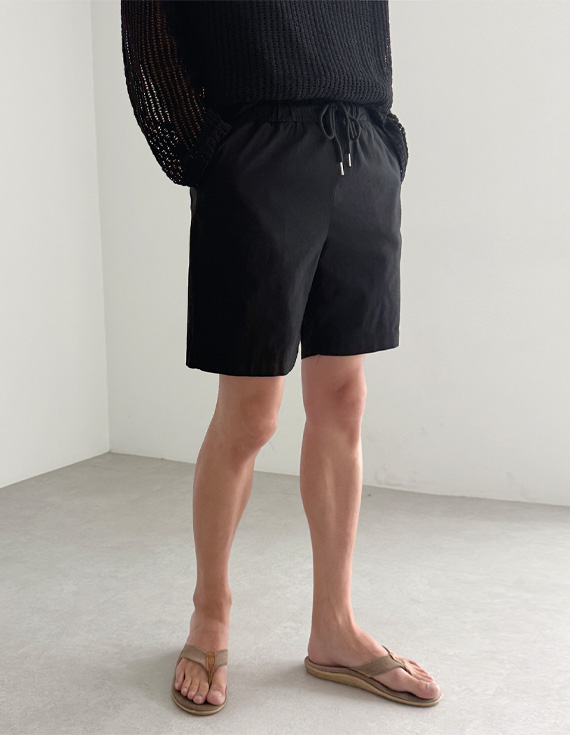 comport linen span Banding Shorts 30485