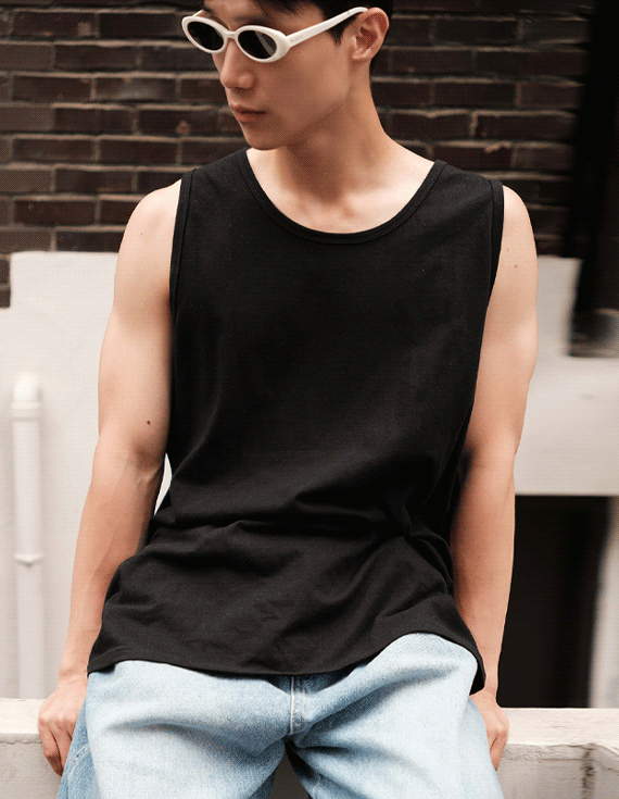 cotton layering sleeveless T-shirt 30496