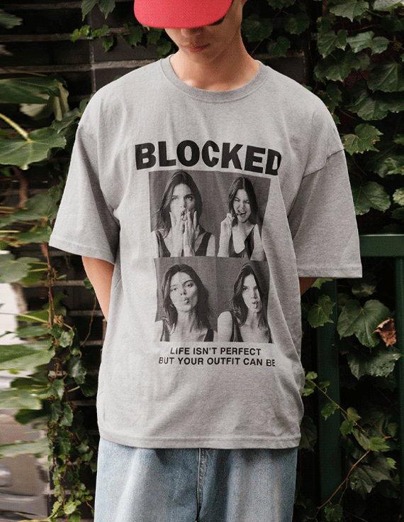 blocked cotton short sleeve T-shirt 30502