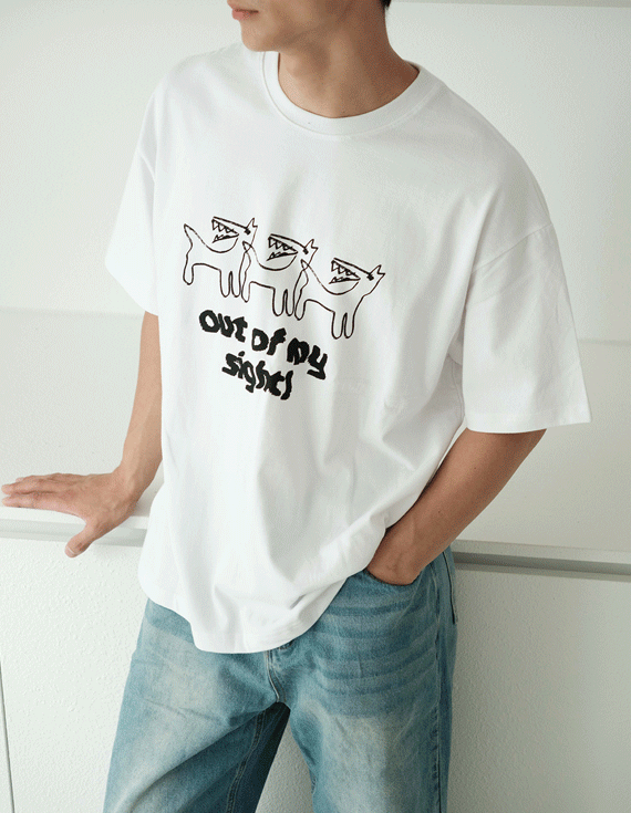 three dog short sleeved T-shirt 30543