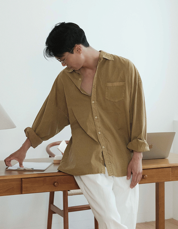 calm natural pigment Shirt 30550