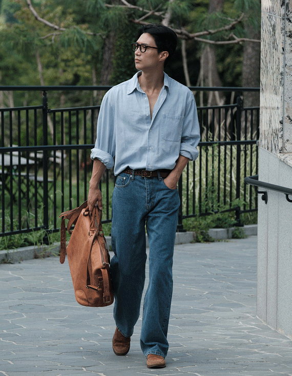 login daily denim shirt 30587