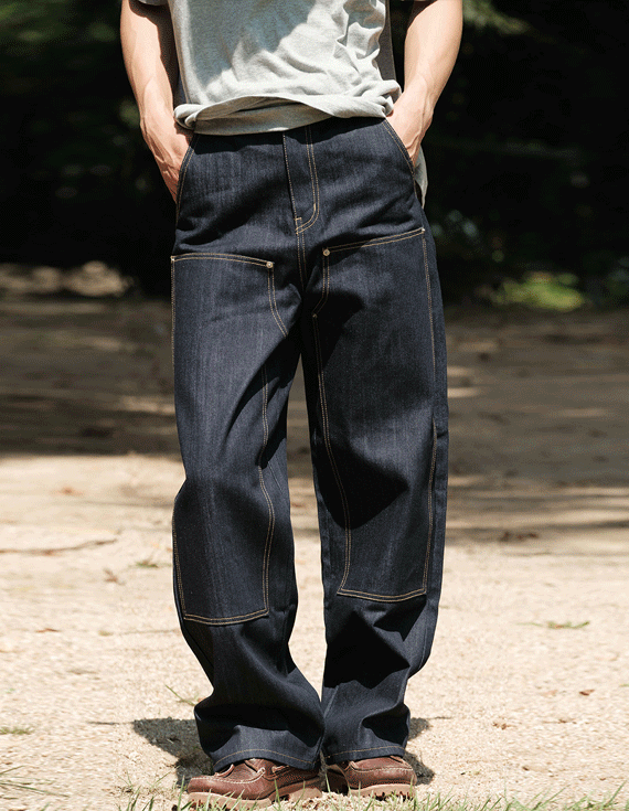 double knee Denim pants 30616