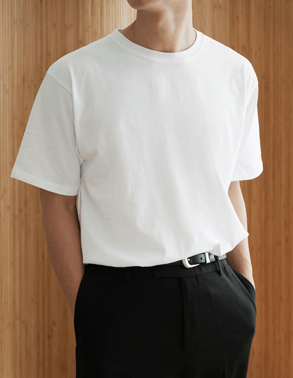 [1+1] essential basic short sleeved T-shirt 30617