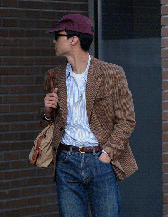 teddy wool 2button Tweed Jacket 30697
