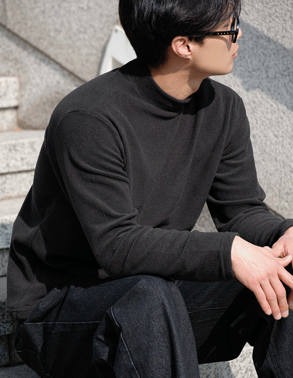 bang brush fleece mock neck Fleece 30801