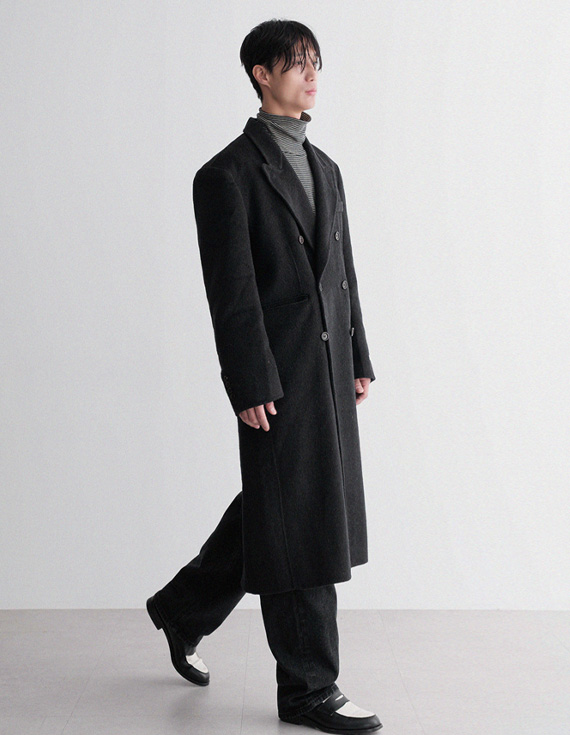 scalet wool hand made double coat 30838