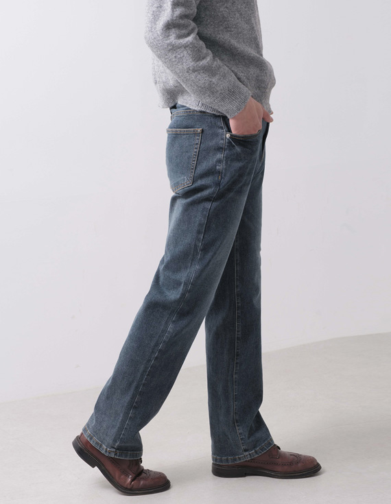 salt washing natural Denim pants 30855