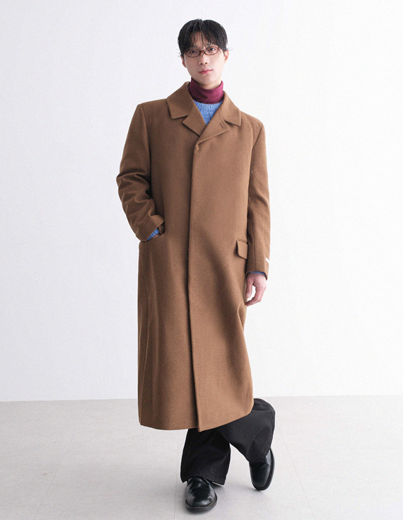 brave collar wool coat 30870