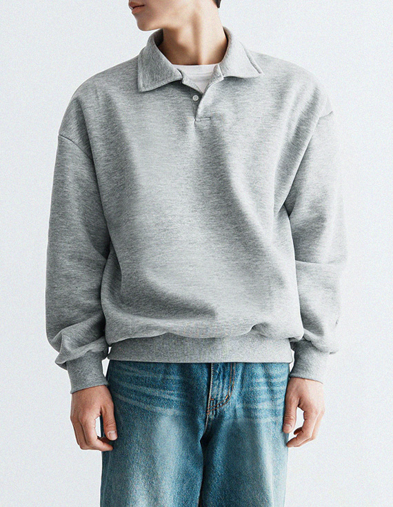 sweet brushed collar napping sweatshirt 30906