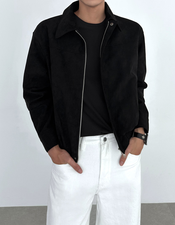 aree block suede Jacket 30989