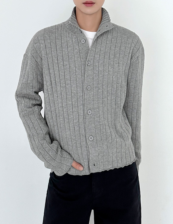 crob high neck button cardigan 31021